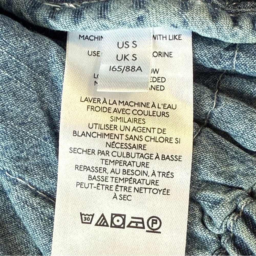 Free People Quilted Dolman Denim Jacket Size S
